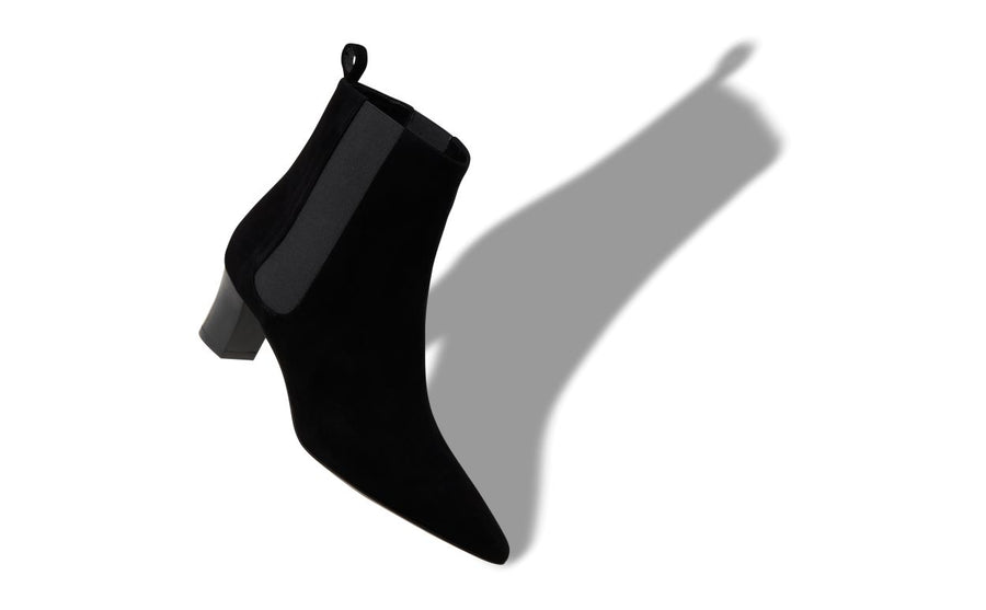 Adriana Élan Black Pointed Toe Ankle Boots