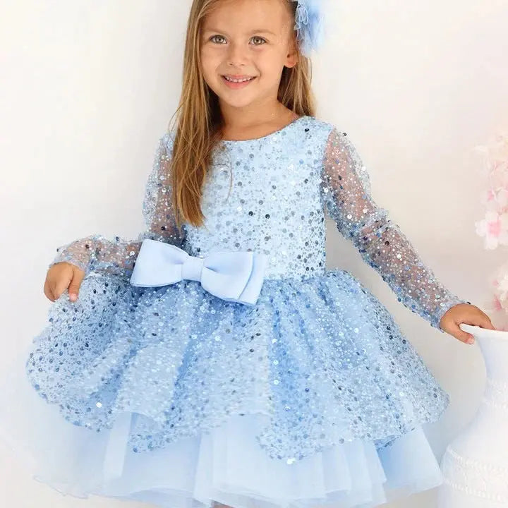 Alana Emerald Green Flower Girl Birthday baby girl first birthday dress, main product image by Vowalisse