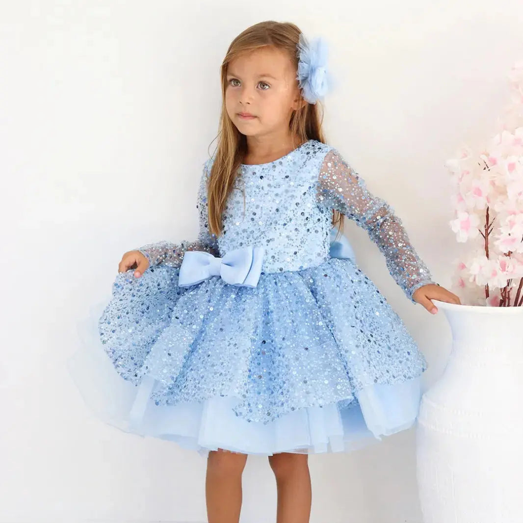 Alana Emerald Green Flower Girl Birthday baby girl first birthday dress, additional product image 5 by Vowalisse
