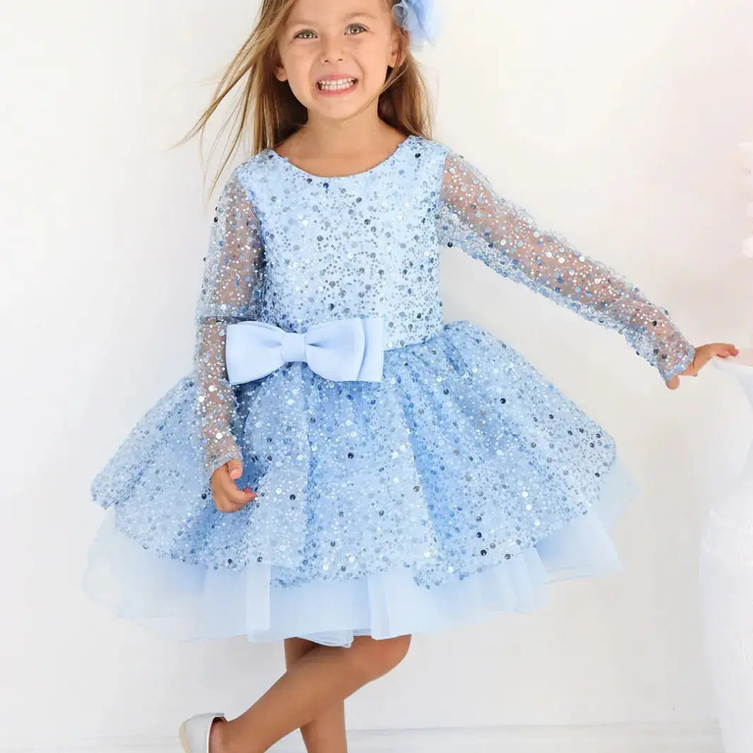 Alana Emerald Green Flower Girl Birthday baby girl first birthday dress, additional product image 6 by Vowalisse