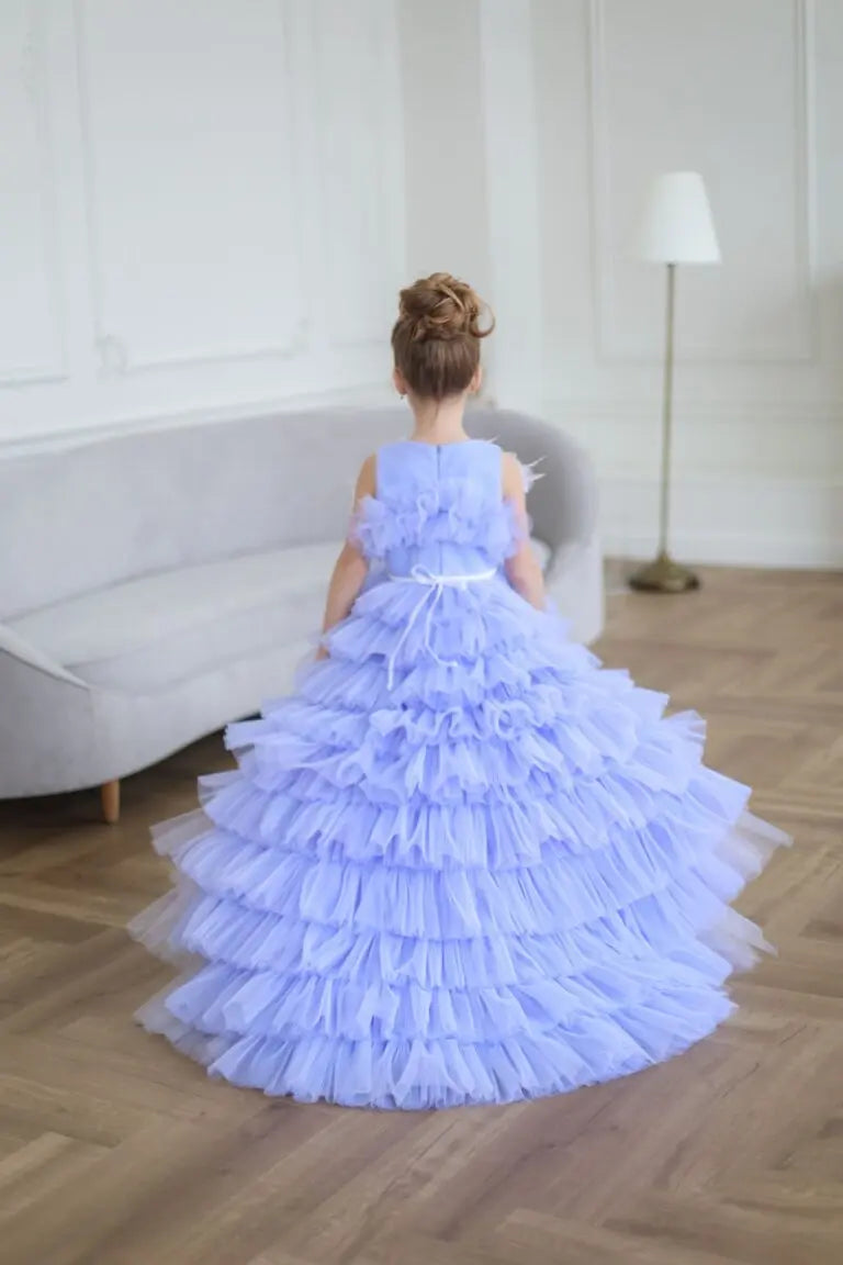 Alana Lavender Mermaid Birthday Dress For Girls, baby girl first birthday dress, additional product image 4 by Vowalisse