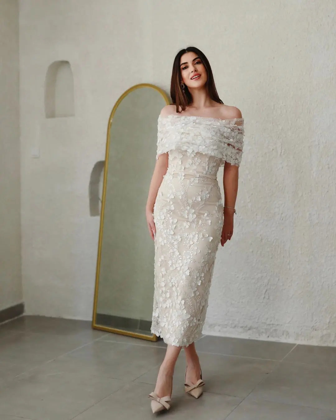 Aria Satin Maxi Dress VOWALISSE bridal shoes – view 3