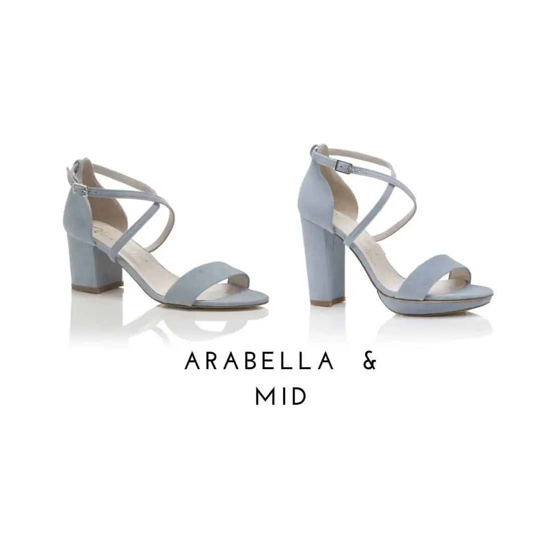 White Suede Bridal Heels VOWALISSE bridal shoes – view 5