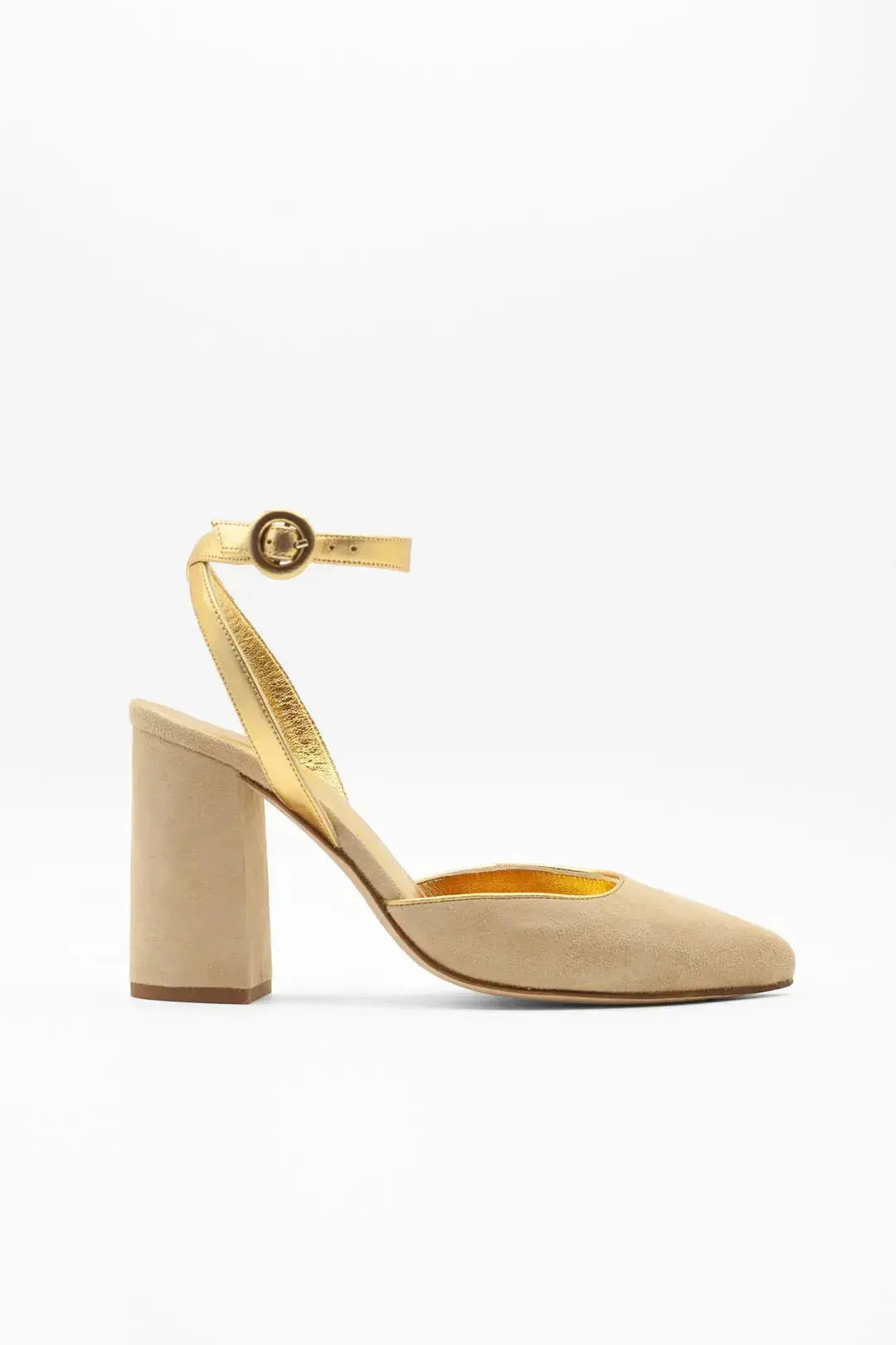 Ivory Block Heel Bridal Heels VOWALISSE bridal shoes – view 4