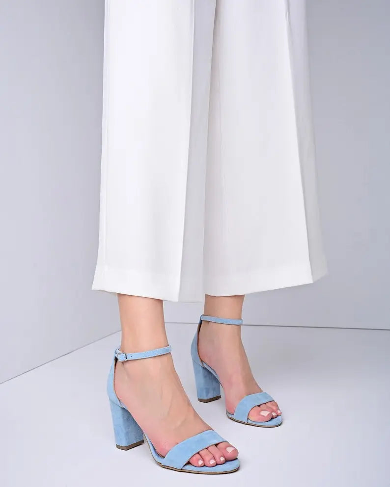 Blue Sandals Bridal Shoes | VOWALISSE