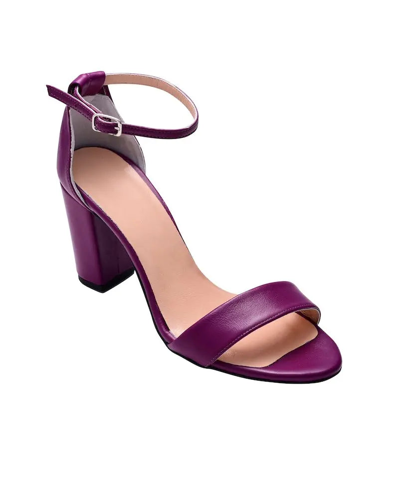 Lilac Block Heel Bridal Heels VOWALISSE bridal shoes – view 2