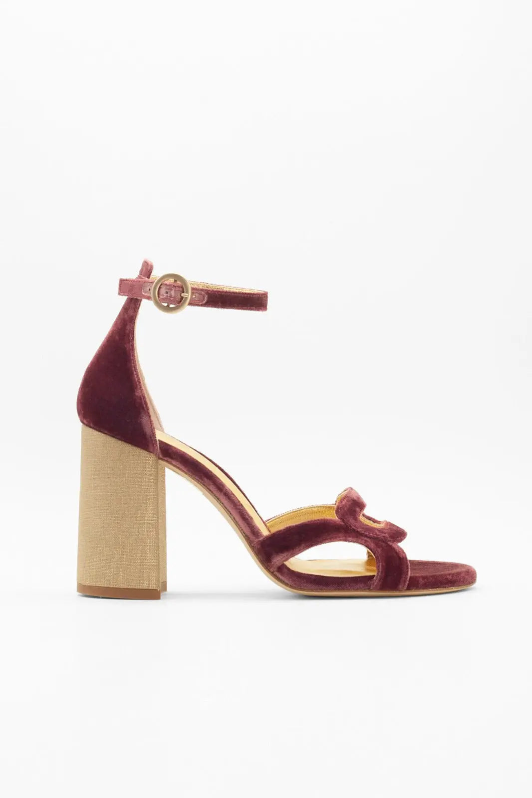 Wine Velvet Maxi Dress VOWALISSE bridal shoes – view 8