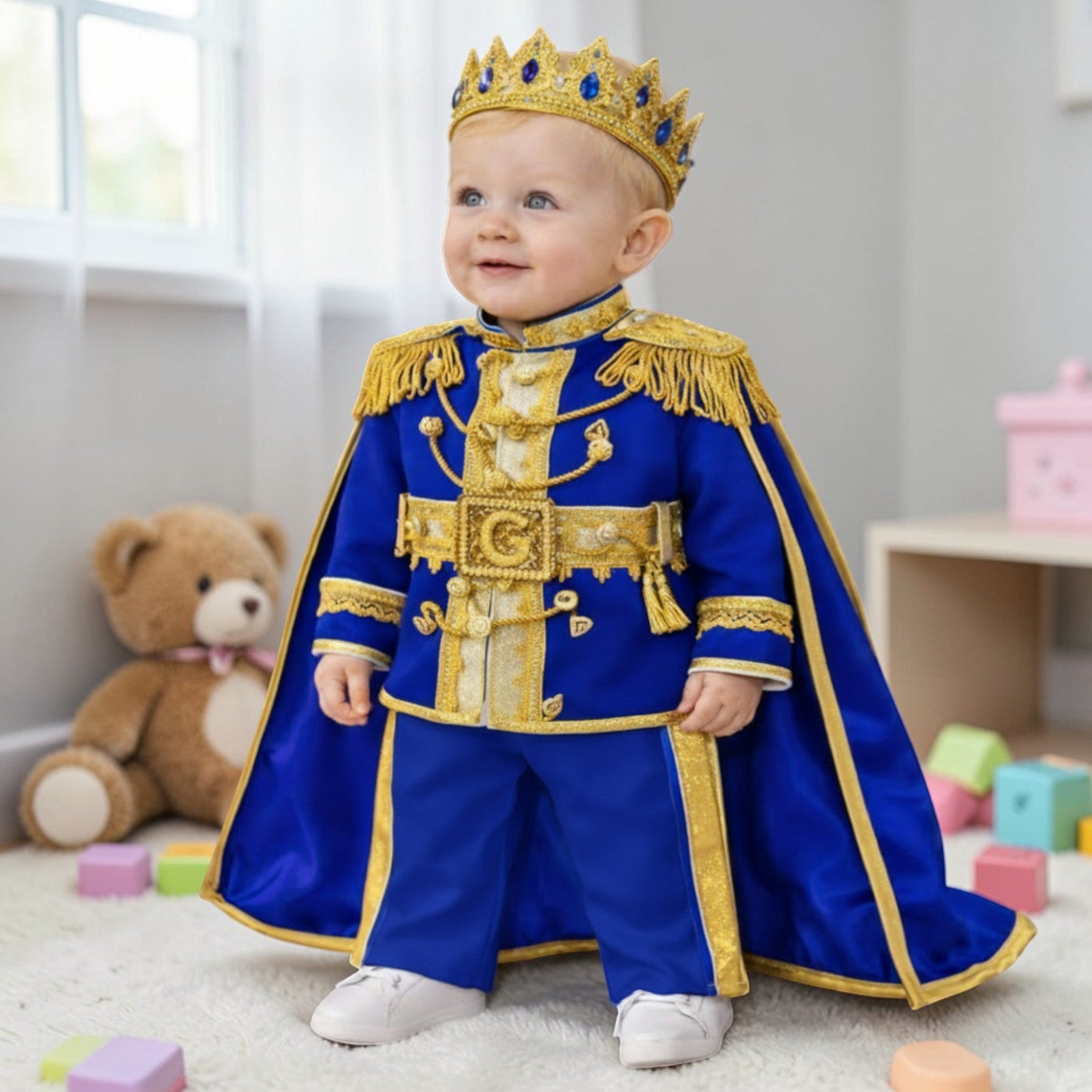 Personalized Baby Prince Costume, baby boy first birthday outfit, additional product image 2 by Vowalisse