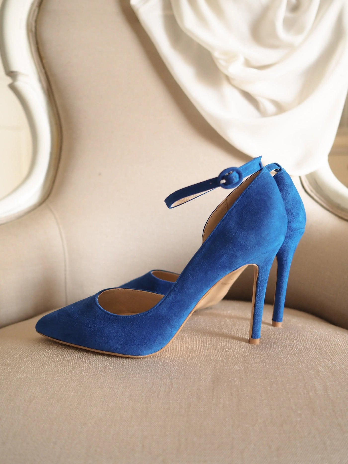 Claudia Green Velvet Block Heel Bridal Heels VOWALISSE bridal shoes – view 1