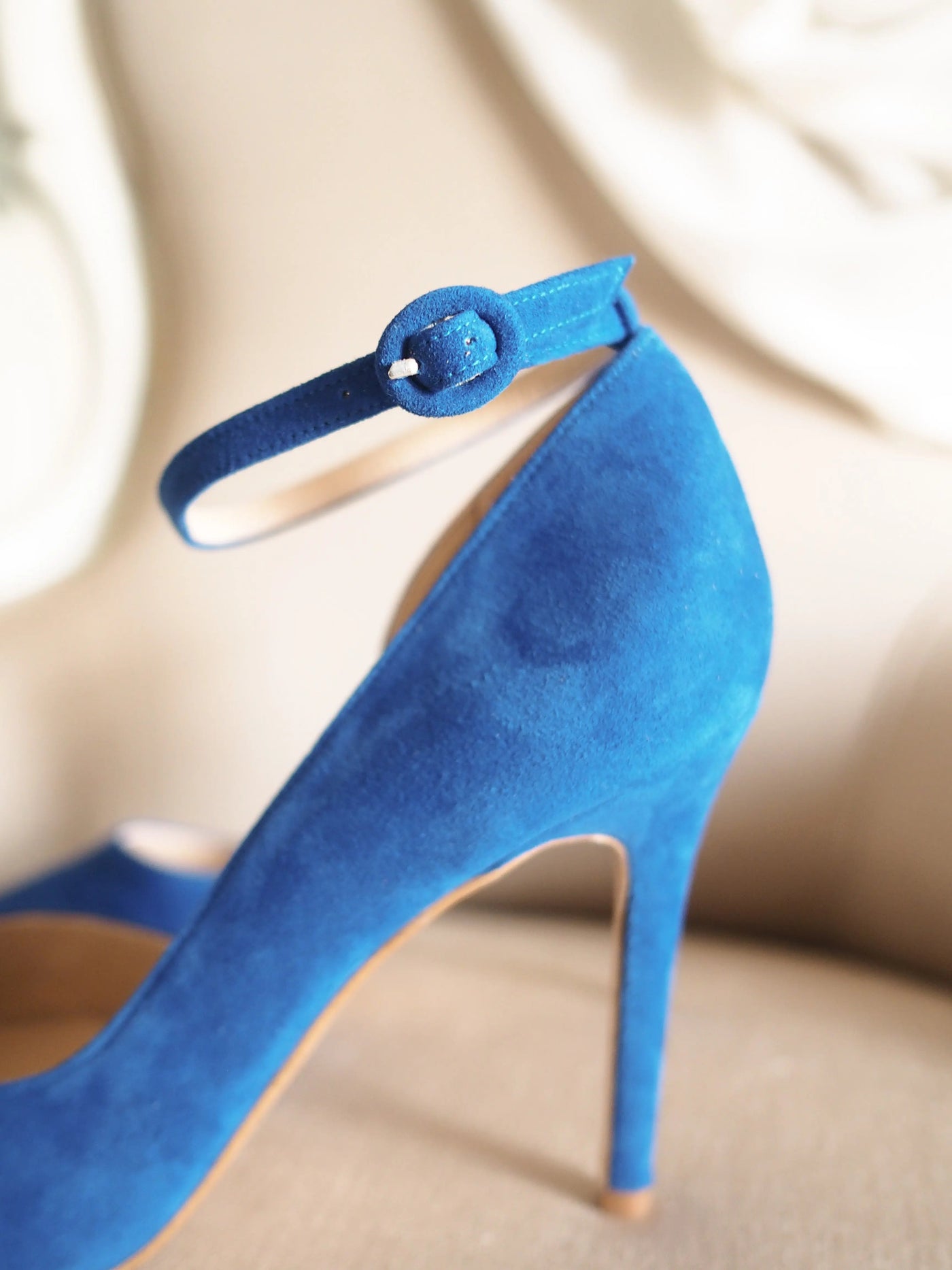 Claudia Green Velvet Block Heel Bridal Heels VOWALISSE bridal shoes – view 7