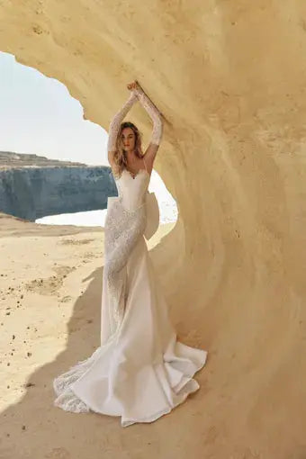 Dee Satin Fit & Flare Wedding Dress VOWALISSE bridal gown – view 1