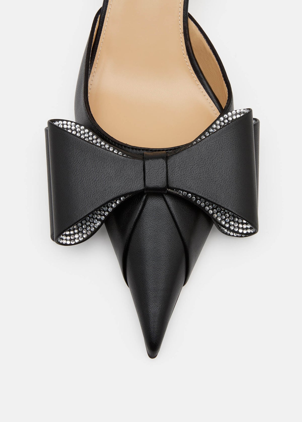 Calista Black Crystal Slingbacks – rear view showing crystal, black, Vowalisse