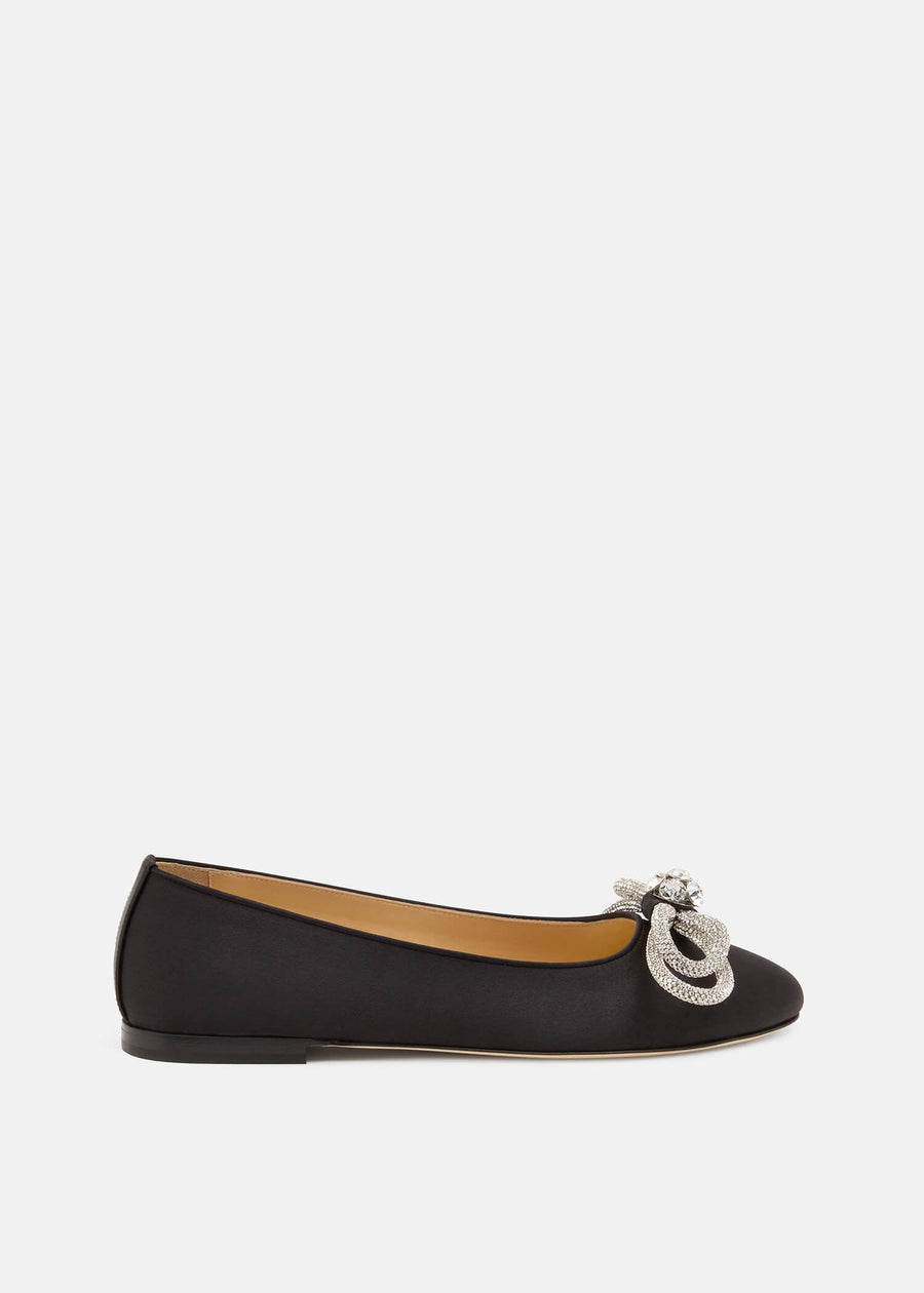 Yvette Black Double Bow Flats