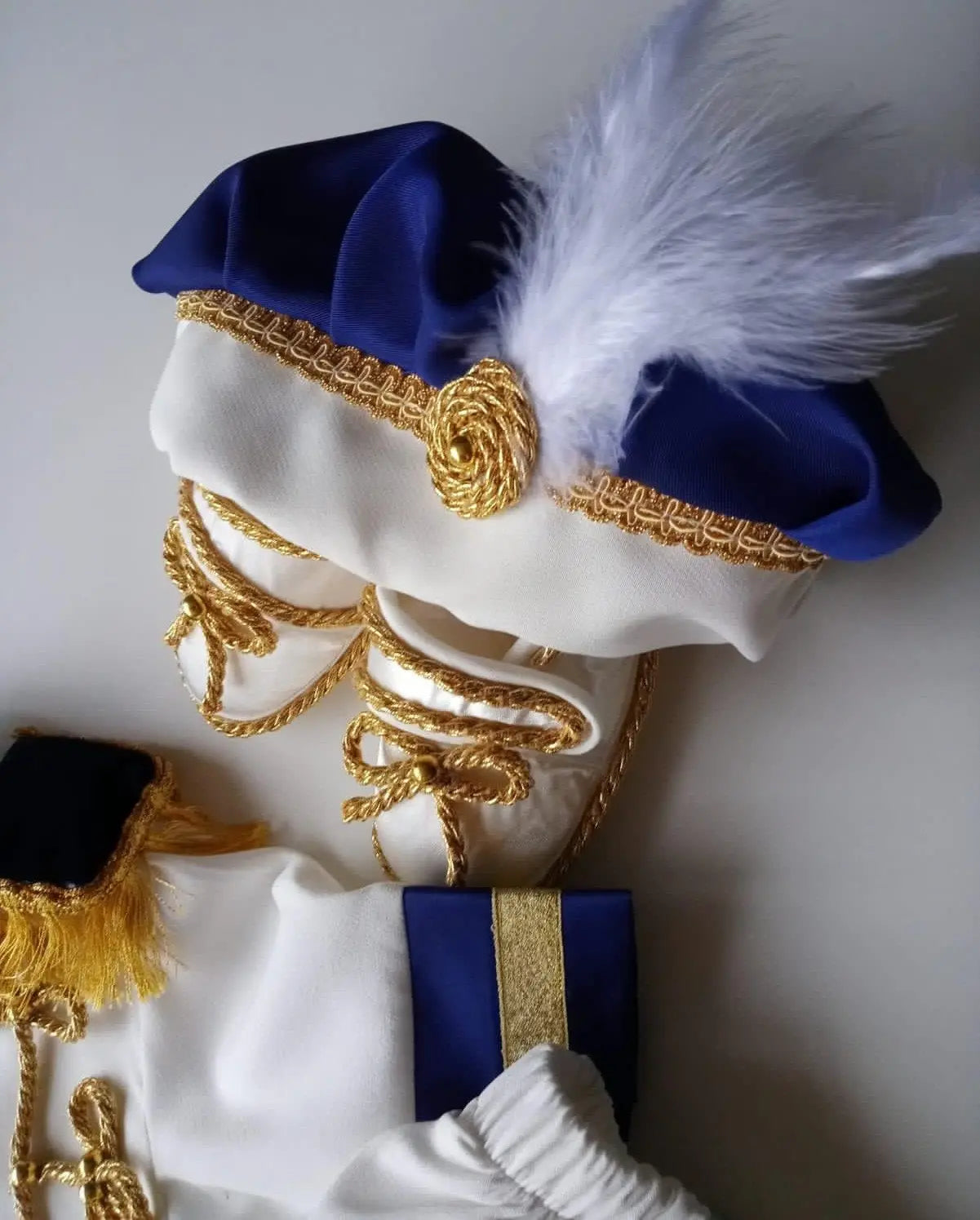 Fantasia Navy Blue & Gold Personalized Baby Prince 2, baby boy first birthday outfit, additional product image 2 by Vowalisse