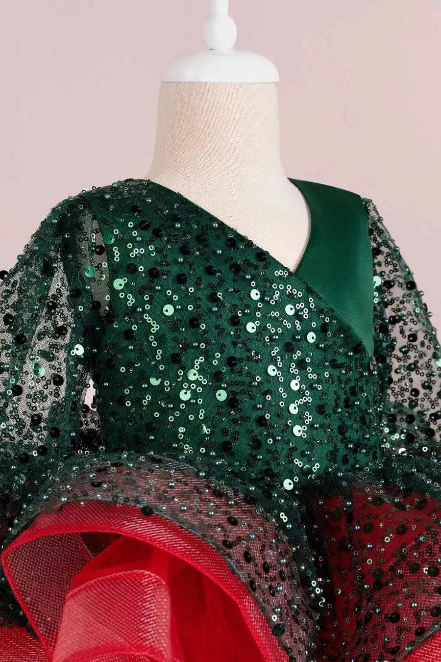 Gabrielle Red Mermaid Birthday Dress For Girls, baby girl first birthday dress, additional product image 4 by Vowalisse