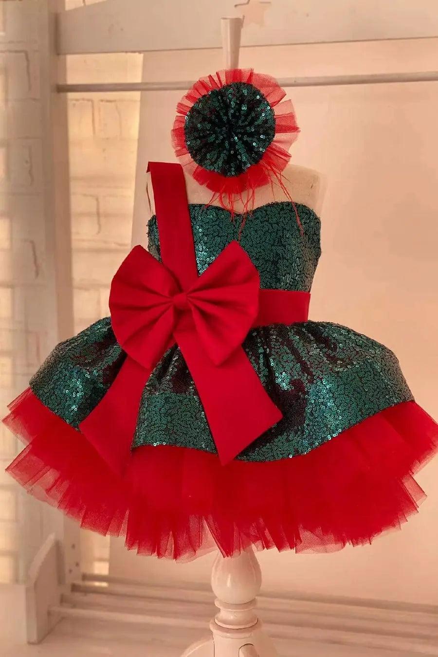 Gabrielle Red Mermaid Birthday Dress For Girls, baby girl first birthday dress, additional product image 8 by Vowalisse