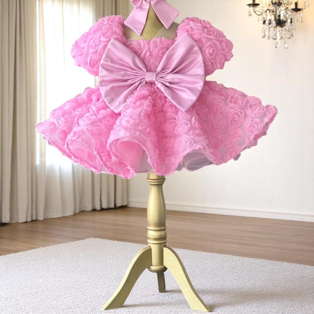 Tutu Pink Mermaid Birthday Dress For Girls, baby girl first birthday dress, additional product image 5 by Vowalisse