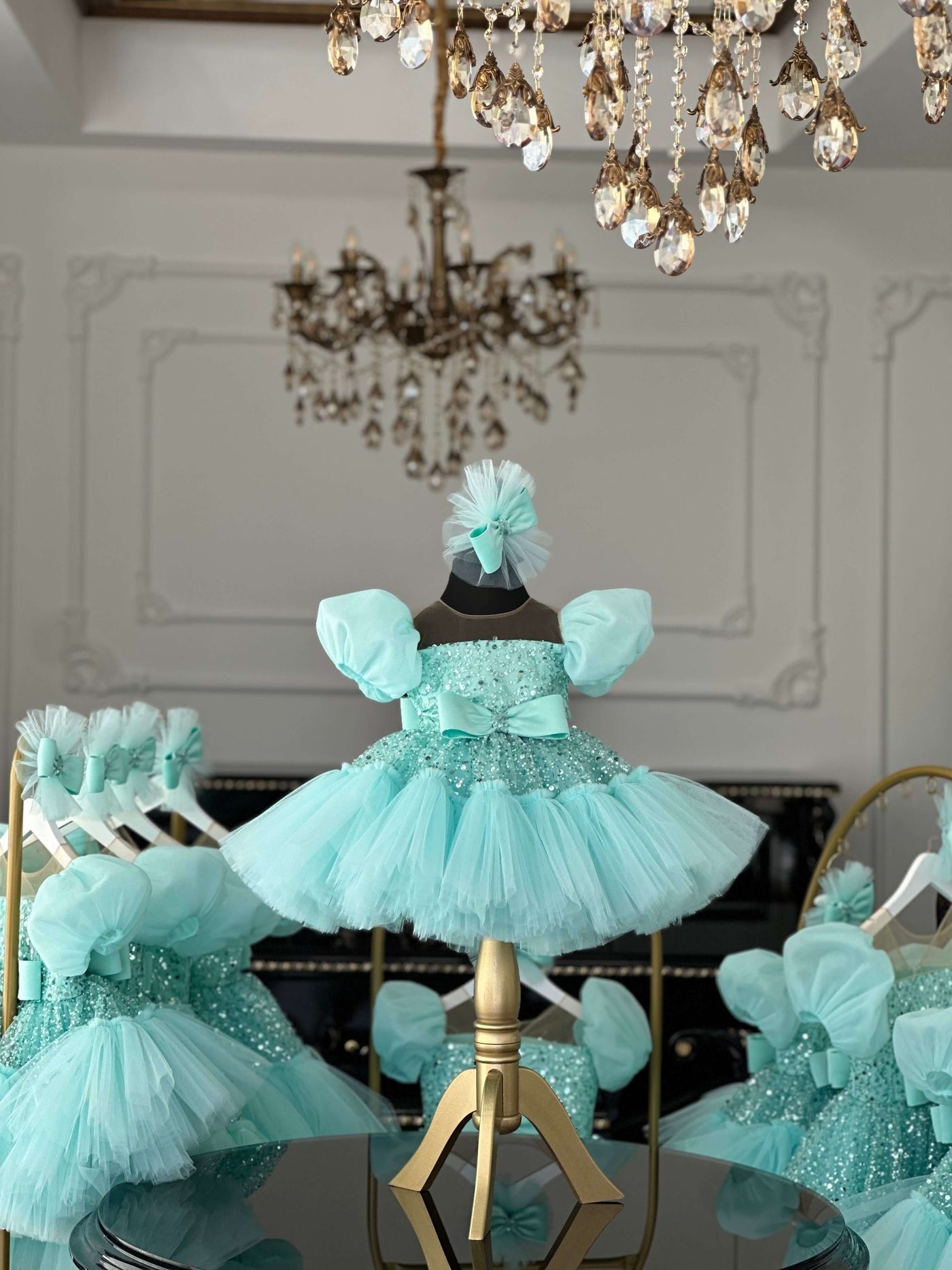 Leila Mint Green Mermaid Birthday Dress For Girls, baby girl first birthday dress, additional product image 2 by Vowalisse