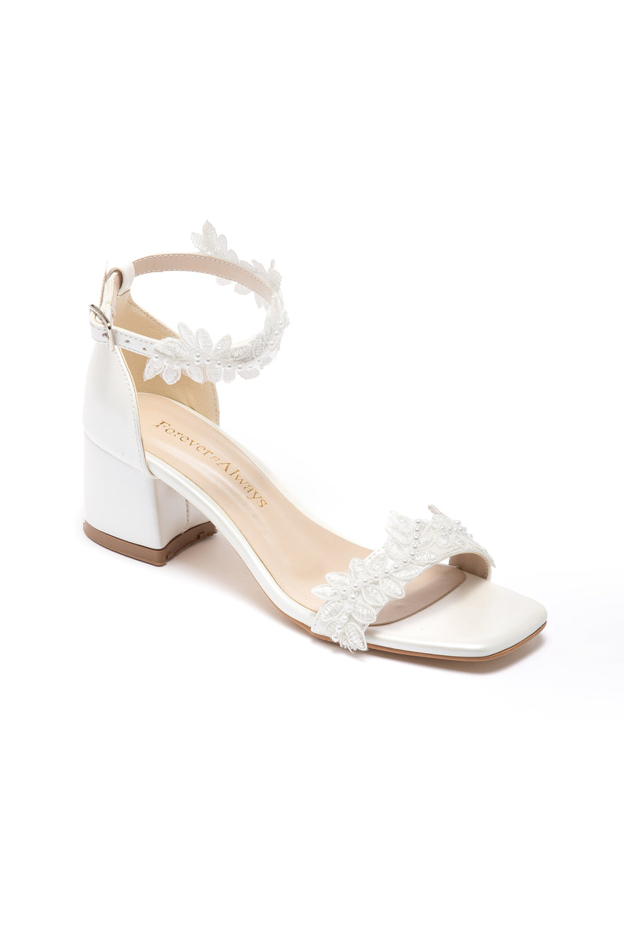 Elodie Bridal Block Heel Sandals