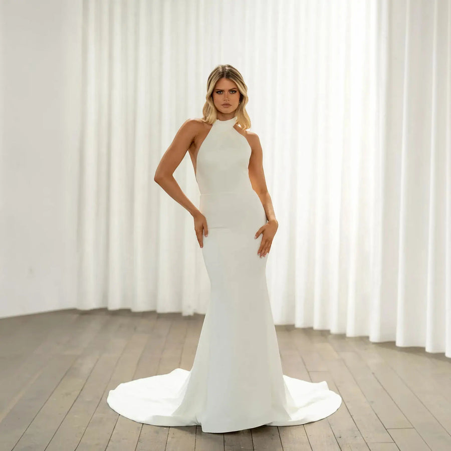 Celeste Silk A-Line Wedding Dress | VOWALISSE