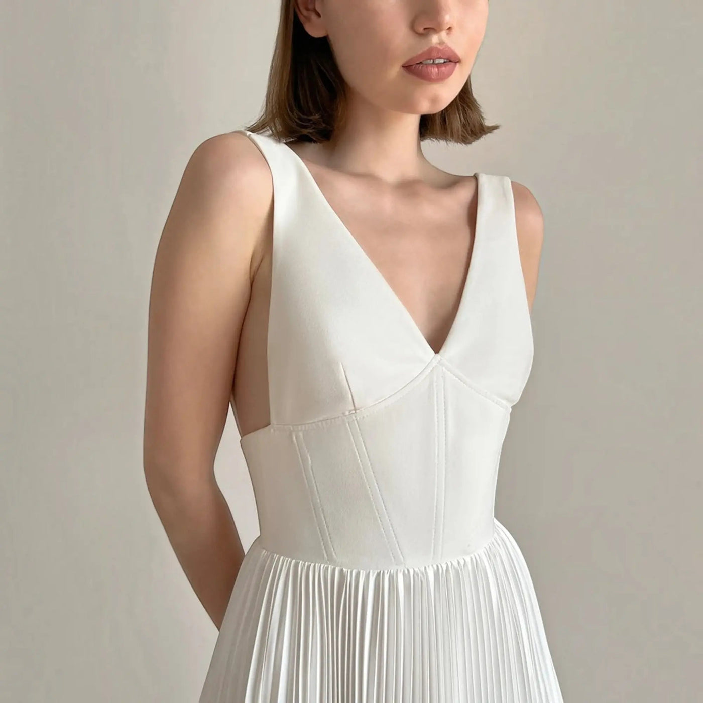 Elara Silk A-Line Wedding Dress VOWALISSE bridal gown – view 5