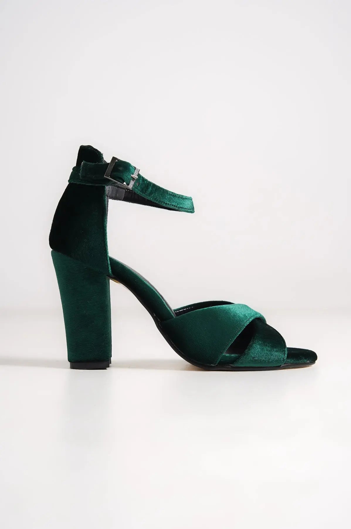 Jany Green Velvet Bridal Heels VOWALISSE bridal shoes – view 3