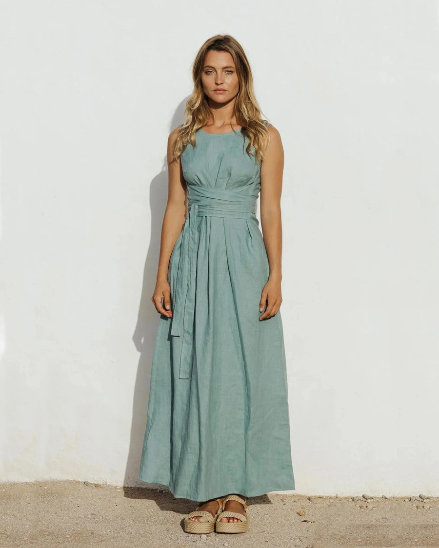 Boracay Linen Maxi Dress | VOWALISSE