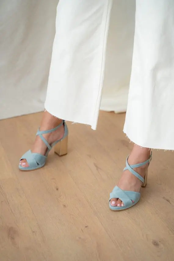Blue Bridal Heels VOWALISSE bridal shoes – view 2
