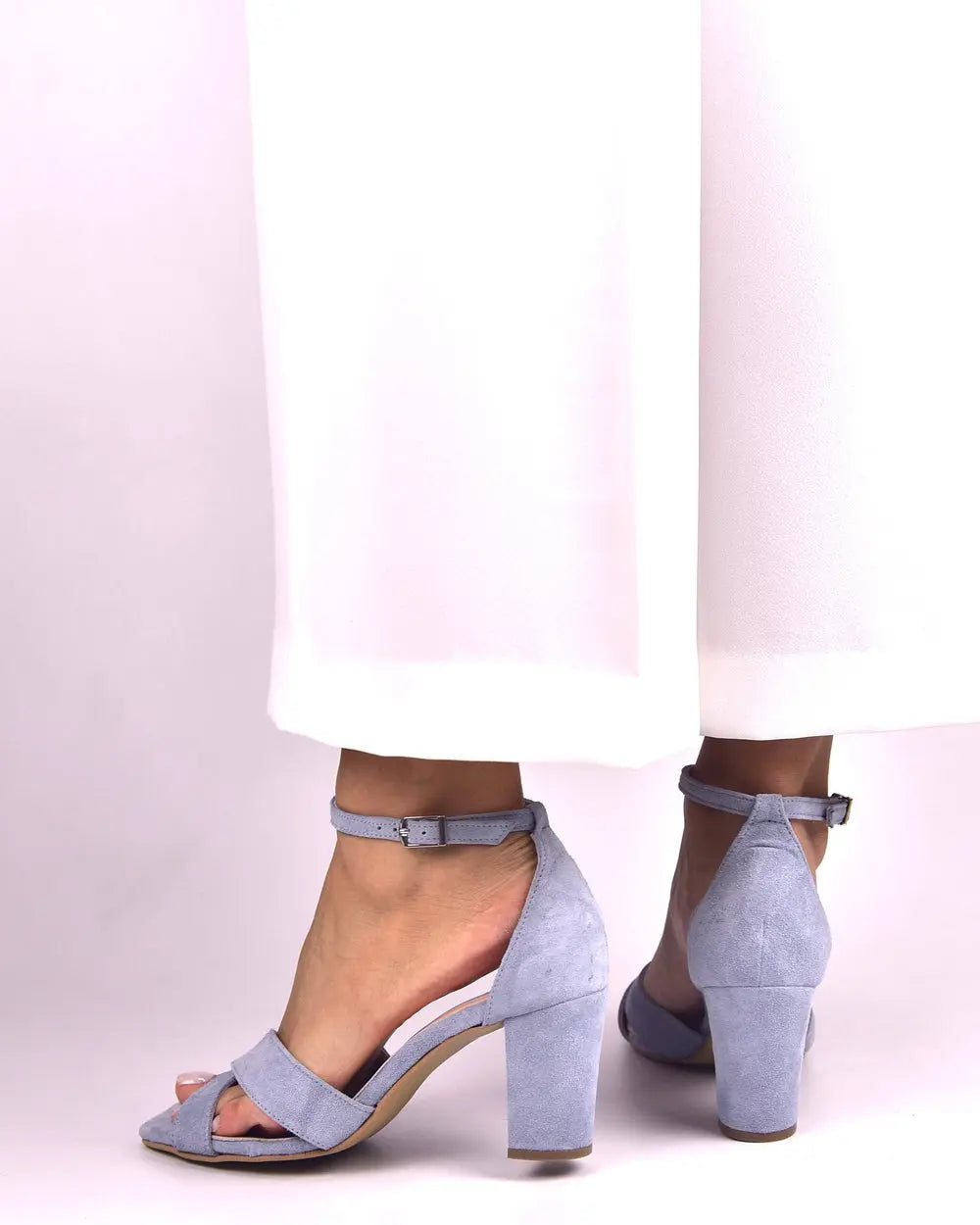Green Velvet Block Heel Bridal Heels VOWALISSE bridal shoes – view 1