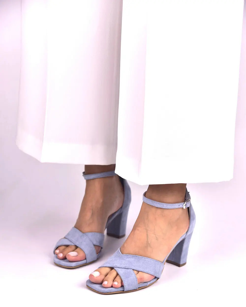 Green Velvet Block Heel Bridal Heels VOWALISSE bridal shoes – view 4