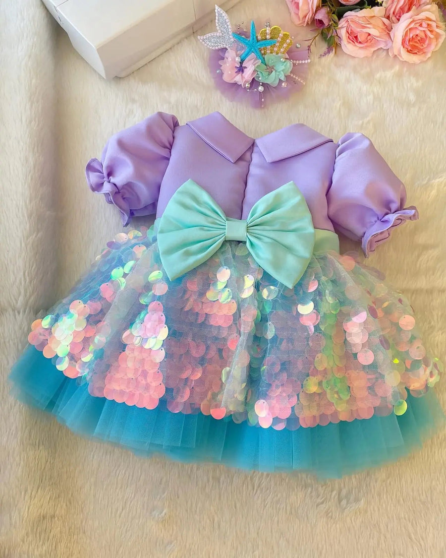 Mermaid Green Mermaid Birthday Dress For Girls – Vowalisse