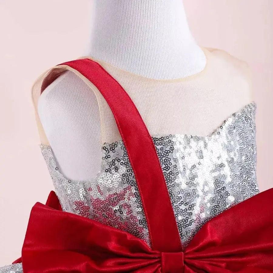 Lace Red Flower Girl Birthday baby girl first birthday dress, additional product image 5 by Vowalisse