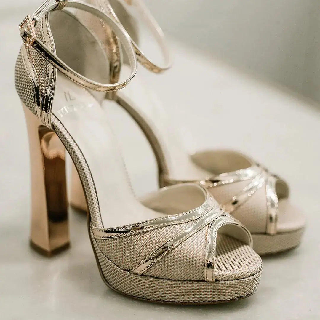 Pink Velvet Block Heel Bridal Heels VOWALISSE bridal shoes – view 2