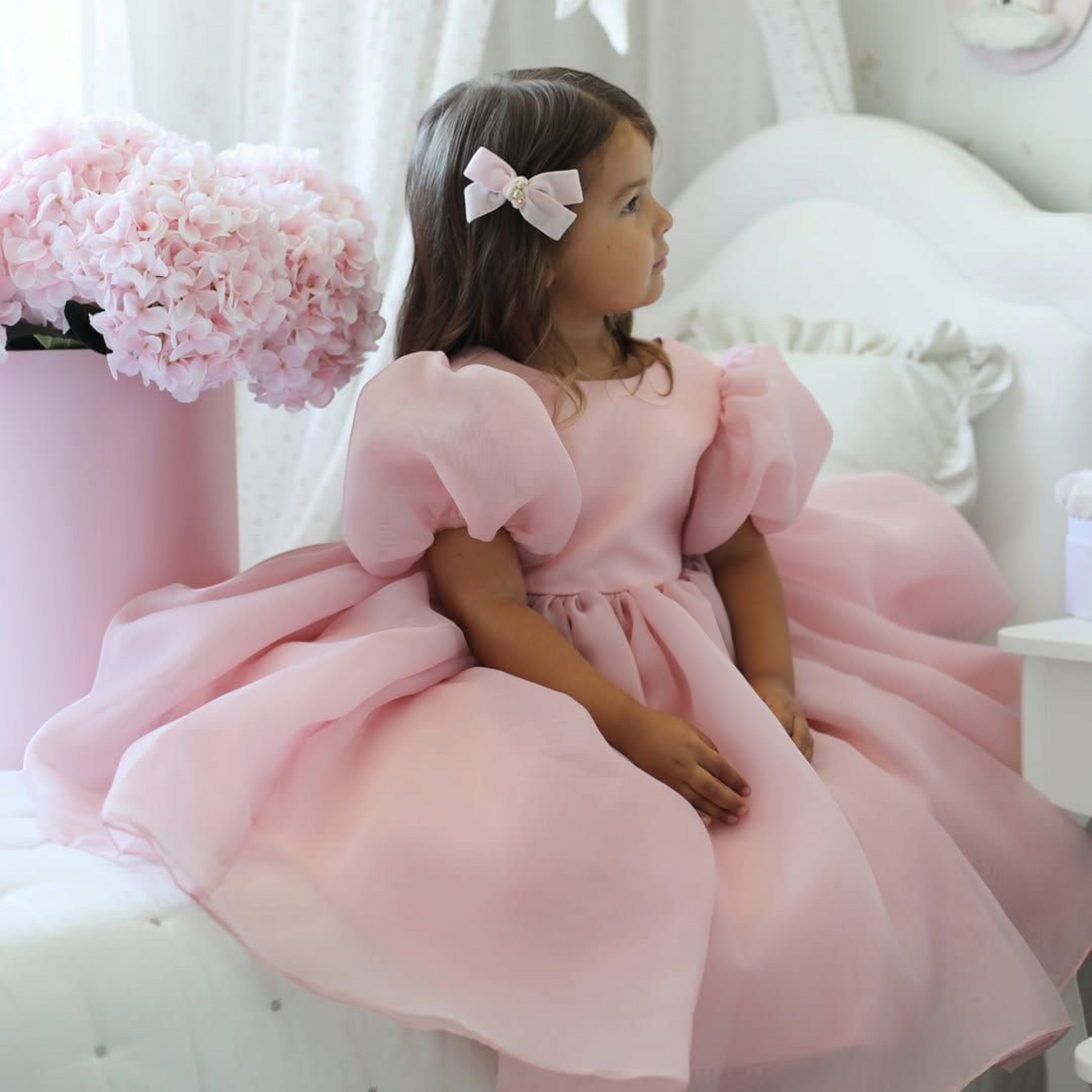 Butterfly Pink Mermaid Birthday Dress For Girls, baby girl first birthday dress, additional product image 4 by Vowalisse