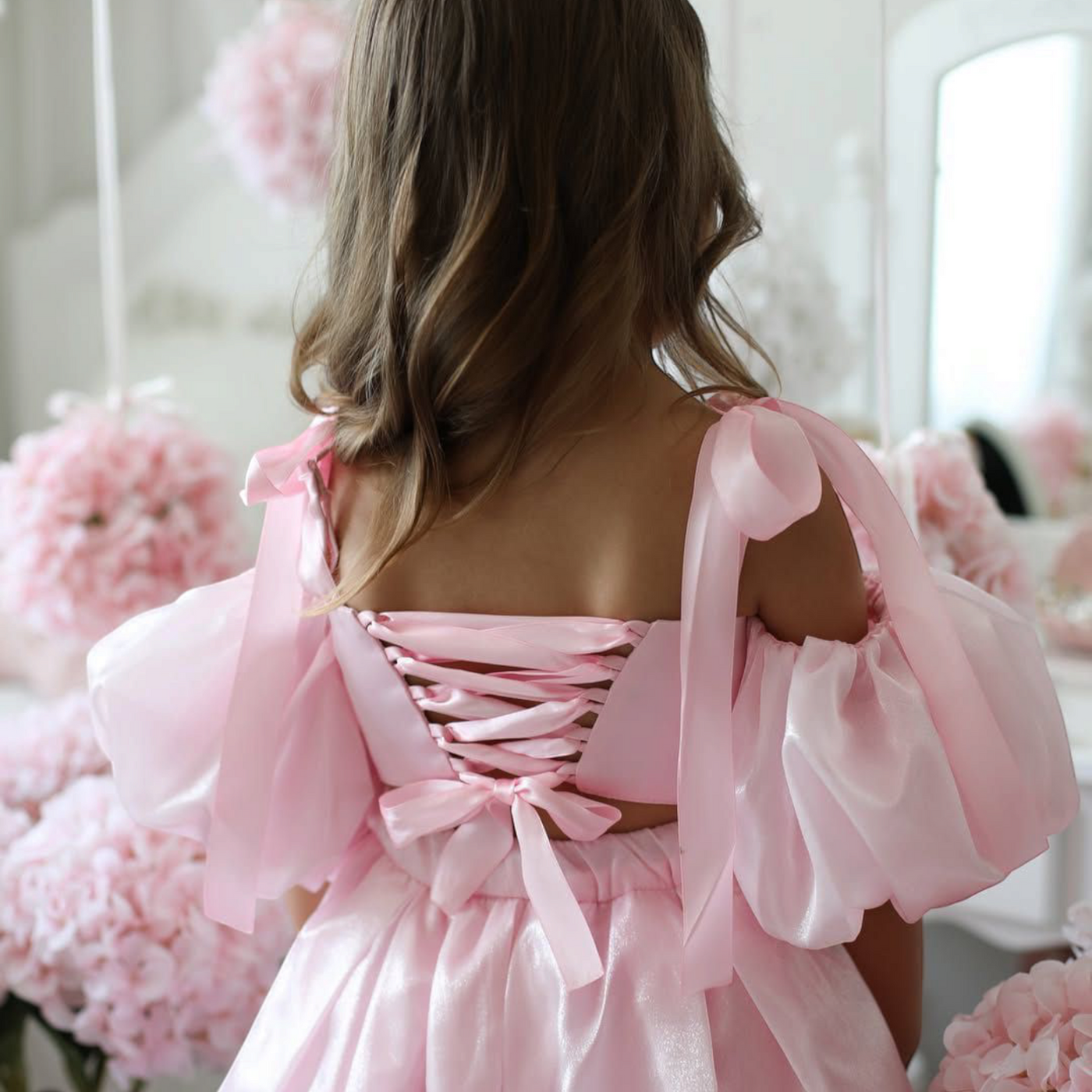 Butterfly Pink Mermaid Birthday Dress For Girls 3, baby girl first birthday dress, additional product image 2 by Vowalisse