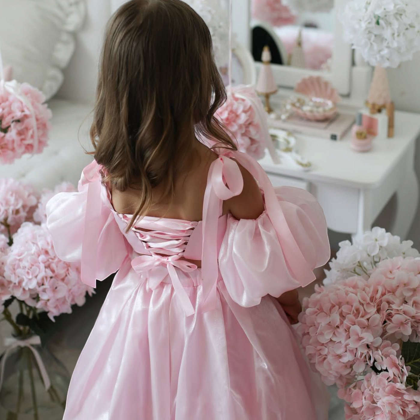 Butterfly Pink Mermaid Birthday Dress For Girls 3, baby girl first birthday dress, additional product image 3 by Vowalisse