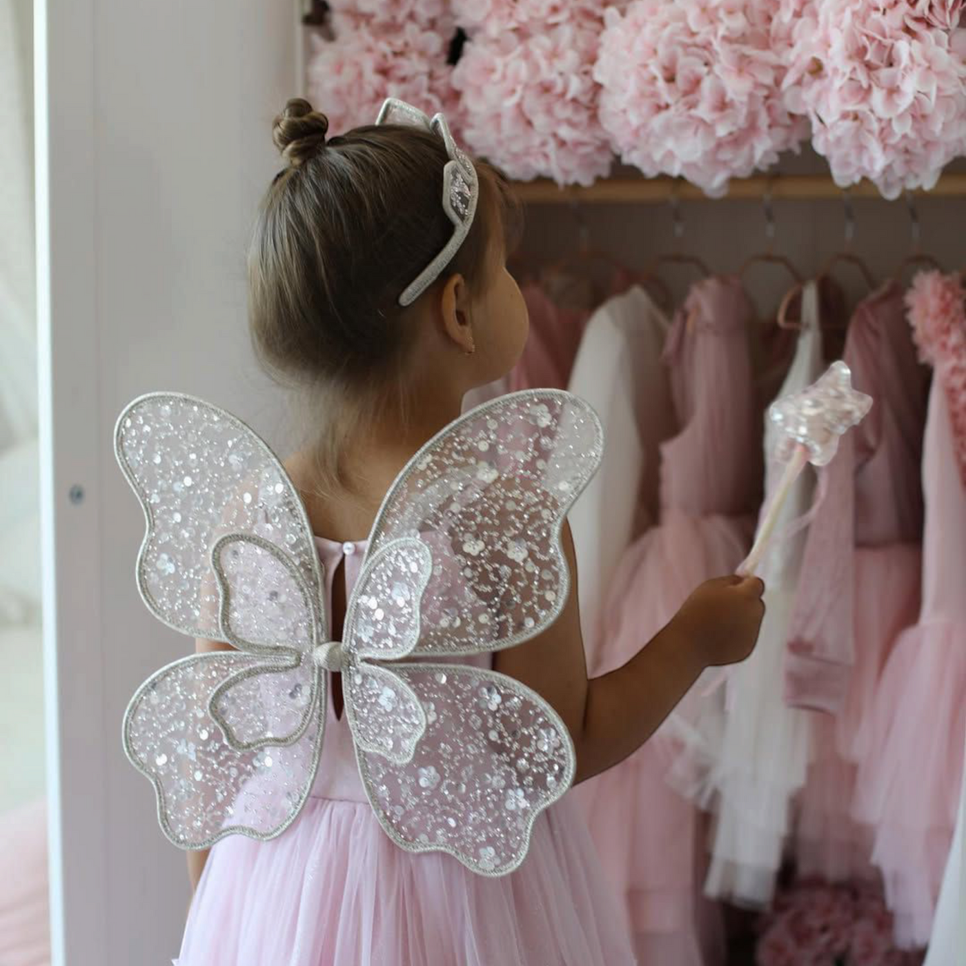 Butterfly Pink Mermaid Birthday Dress For Girls 2, baby girl first birthday dress, additional product image 2 by Vowalisse
