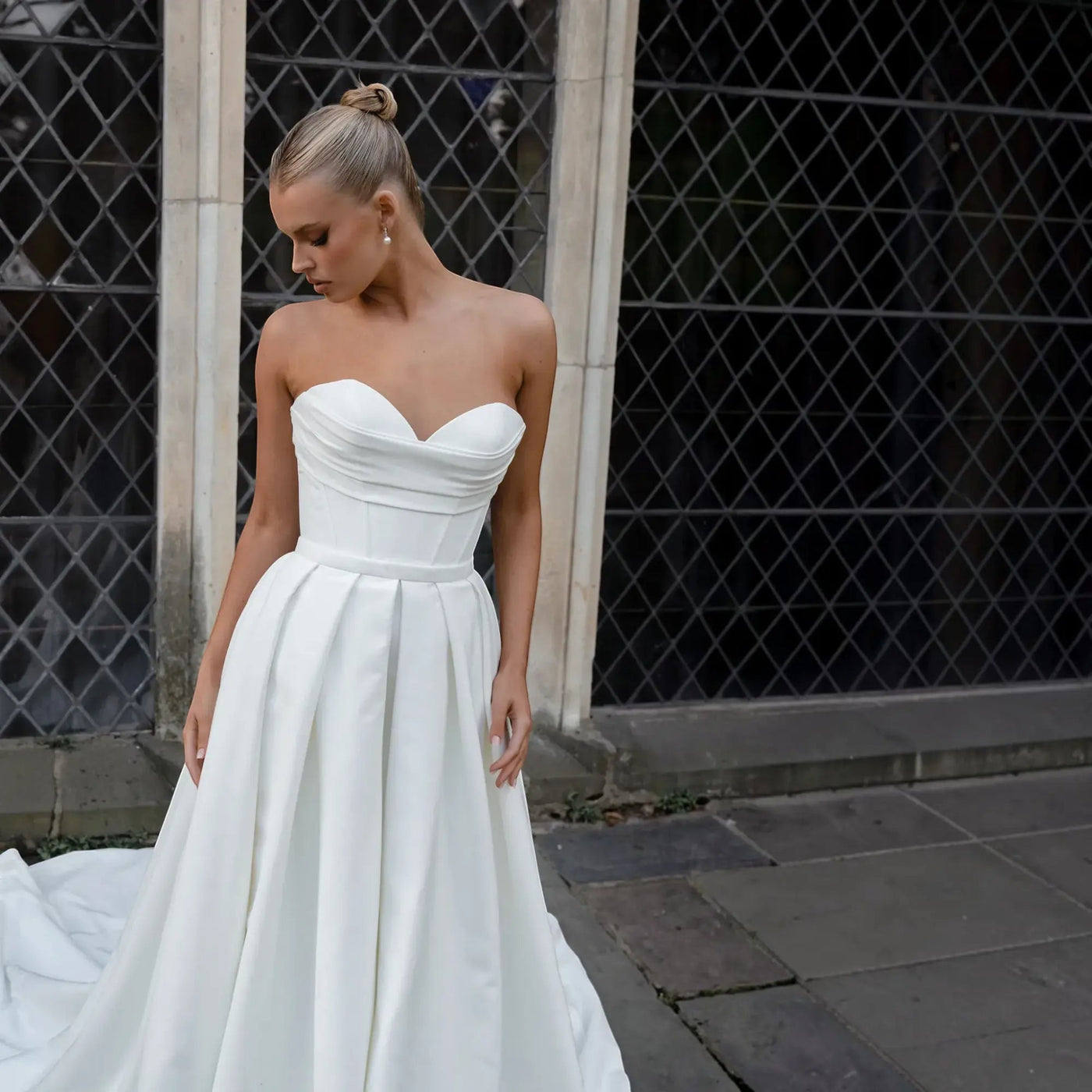 Bridal Gown Silk A-Line Wedding Dress VOWALISSE bridal gown – view 3