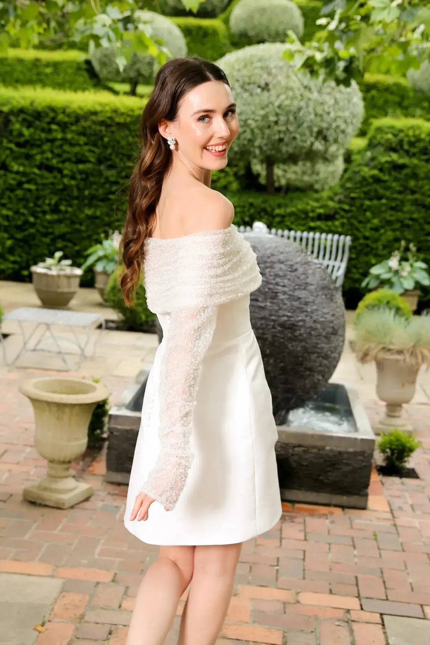 Sleeveless Silk A-Line Wedding Dress VOWALISSE bridal gown – view 6