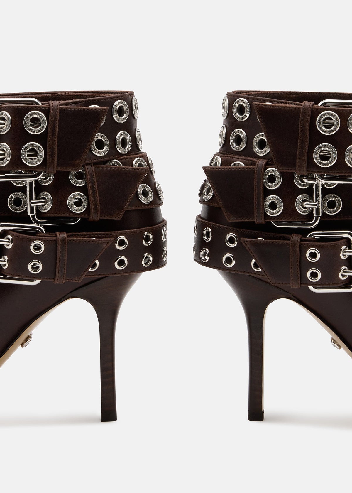 Adriana Brown Red Boots – rear view showing red, Vowalisse