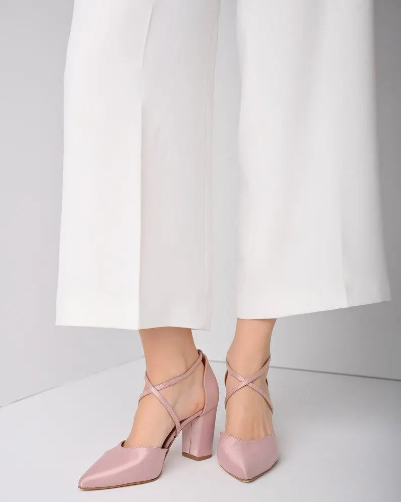 Navy Bridal Heels VOWALISSE bridal shoes – view 4