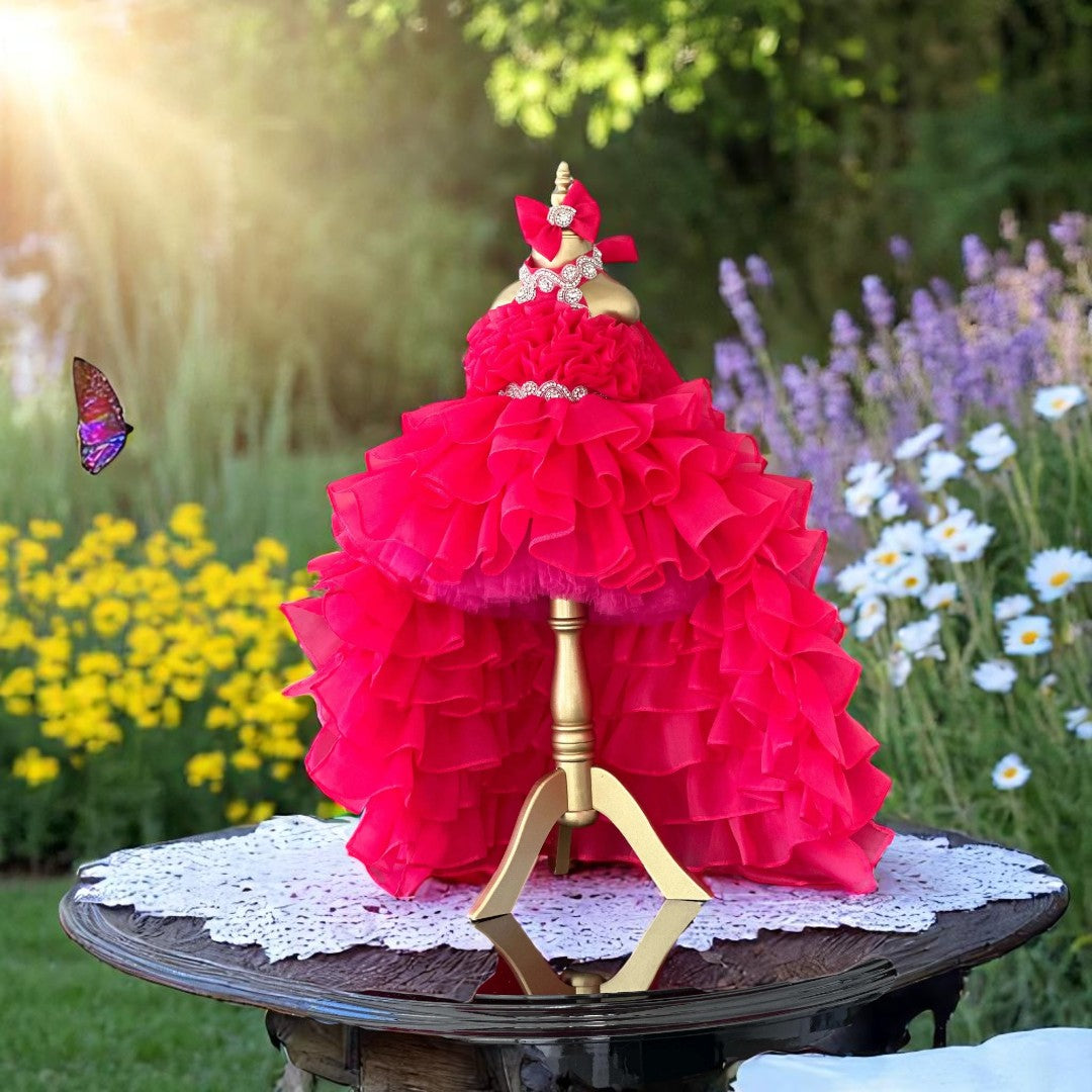 Fuchsia Fuchsia Mermaid Birthday Dress For Girls, baby girl first birthday dress, main product image by Vowalisse
