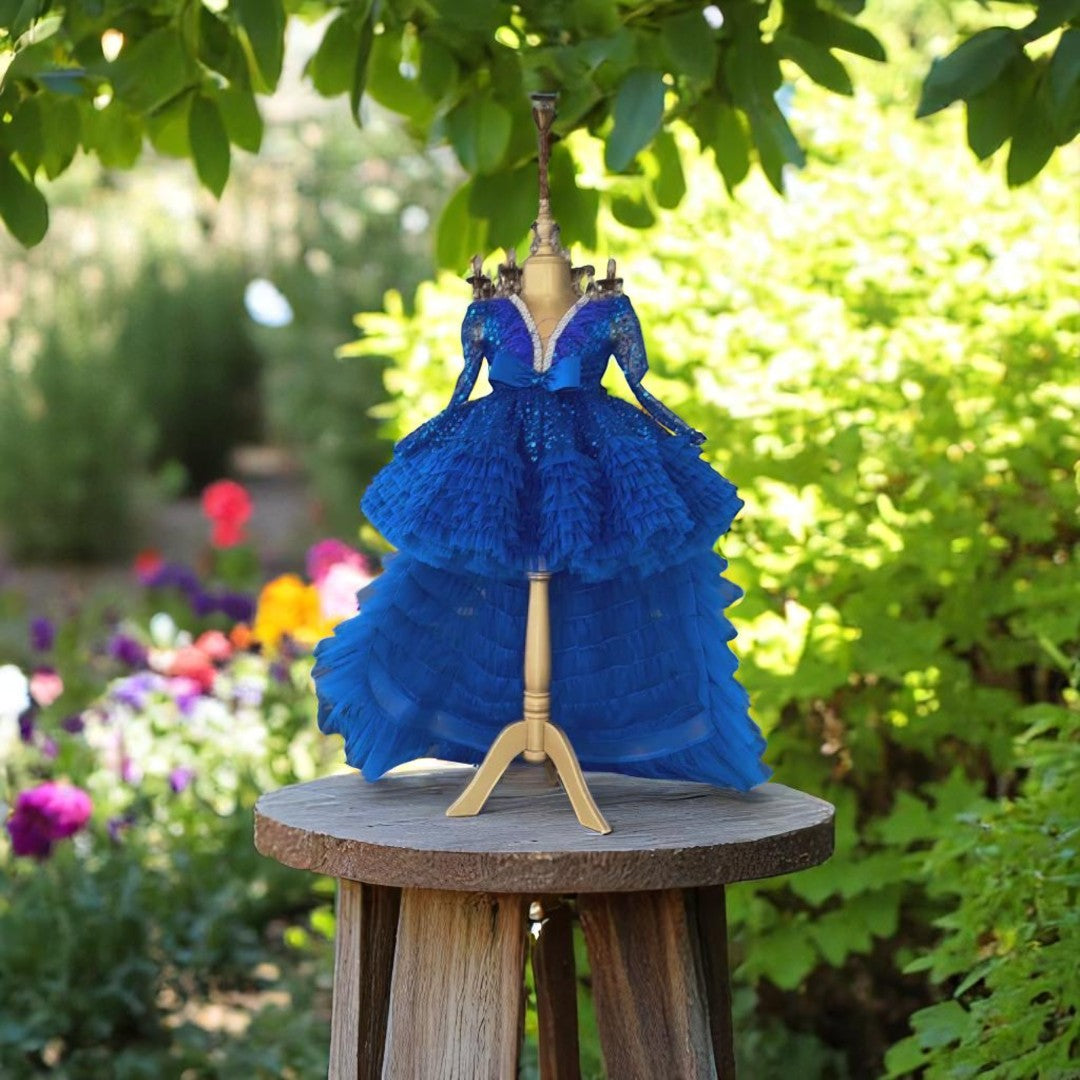 Cleopatra Blue Mermaid Birthday Dress For Girls, baby girl first birthday dress, additional product image 2 by Vowalisse