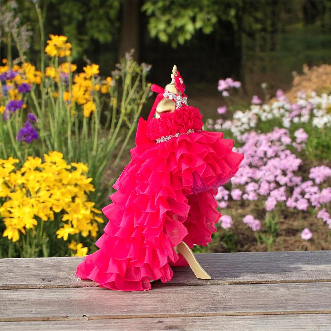 Fuchsia Fuchsia Mermaid Birthday Dress For Girls, baby girl first birthday dress, additional product image 2 by Vowalisse