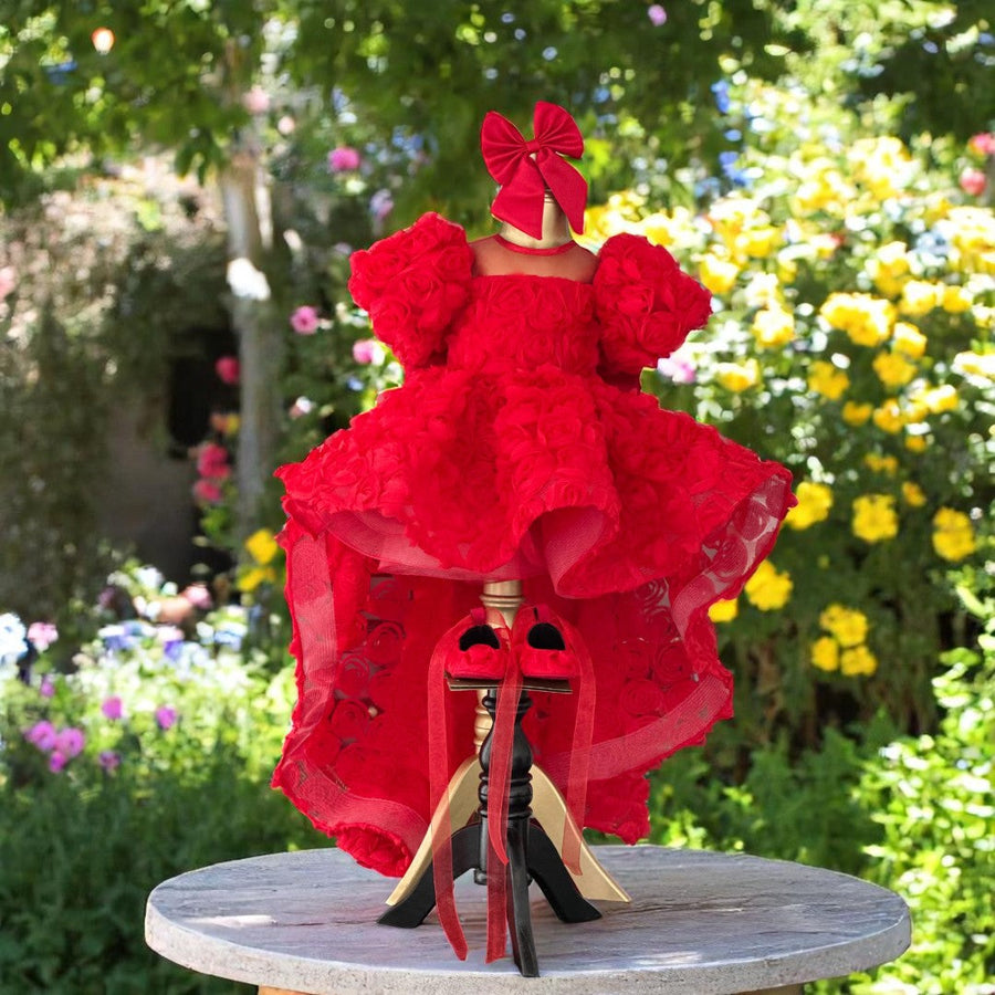 Jeremy Red Mermaid Birthday Dress For Girls – Vowalisse