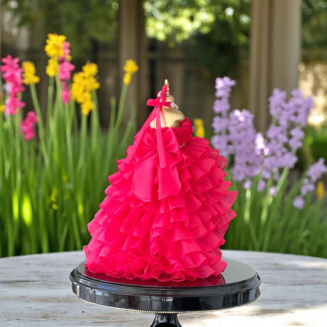 Fuchsia Fuchsia Mermaid Birthday Dress For Girls, baby girl first birthday dress, additional product image 3 by Vowalisse