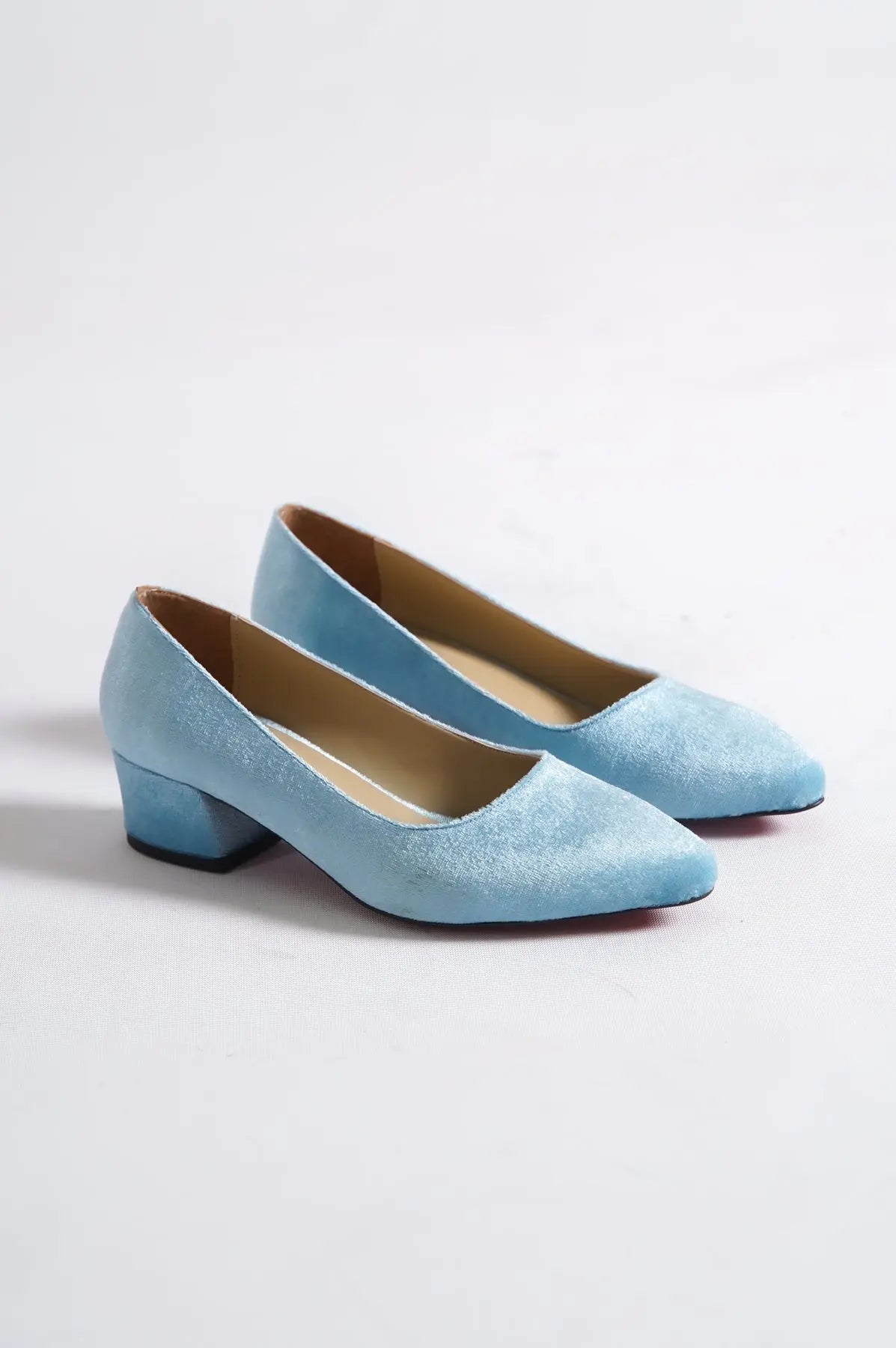 Sandro Emerald Green Velvet Low Heel Bridal Heels VOWALISSE bridal shoes – view 15