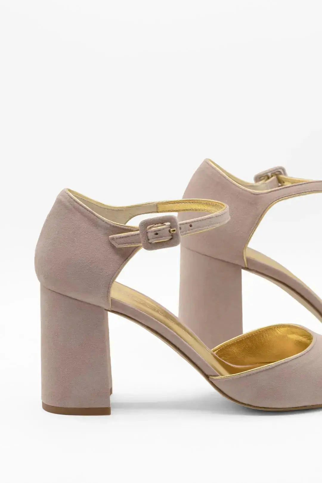Silver Velvet Block Heel Bridal Heels VOWALISSE bridal shoes – view 3