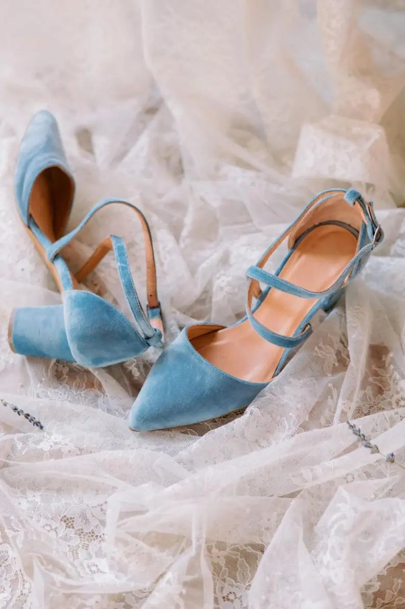 Blue Bridal Heels VOWALISSE bridal shoes – view 3