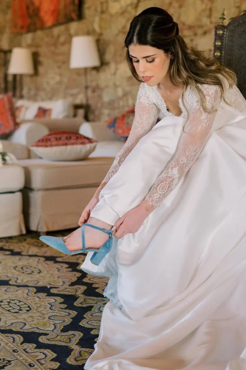 Blue Bridal Heels VOWALISSE bridal shoes – view 4